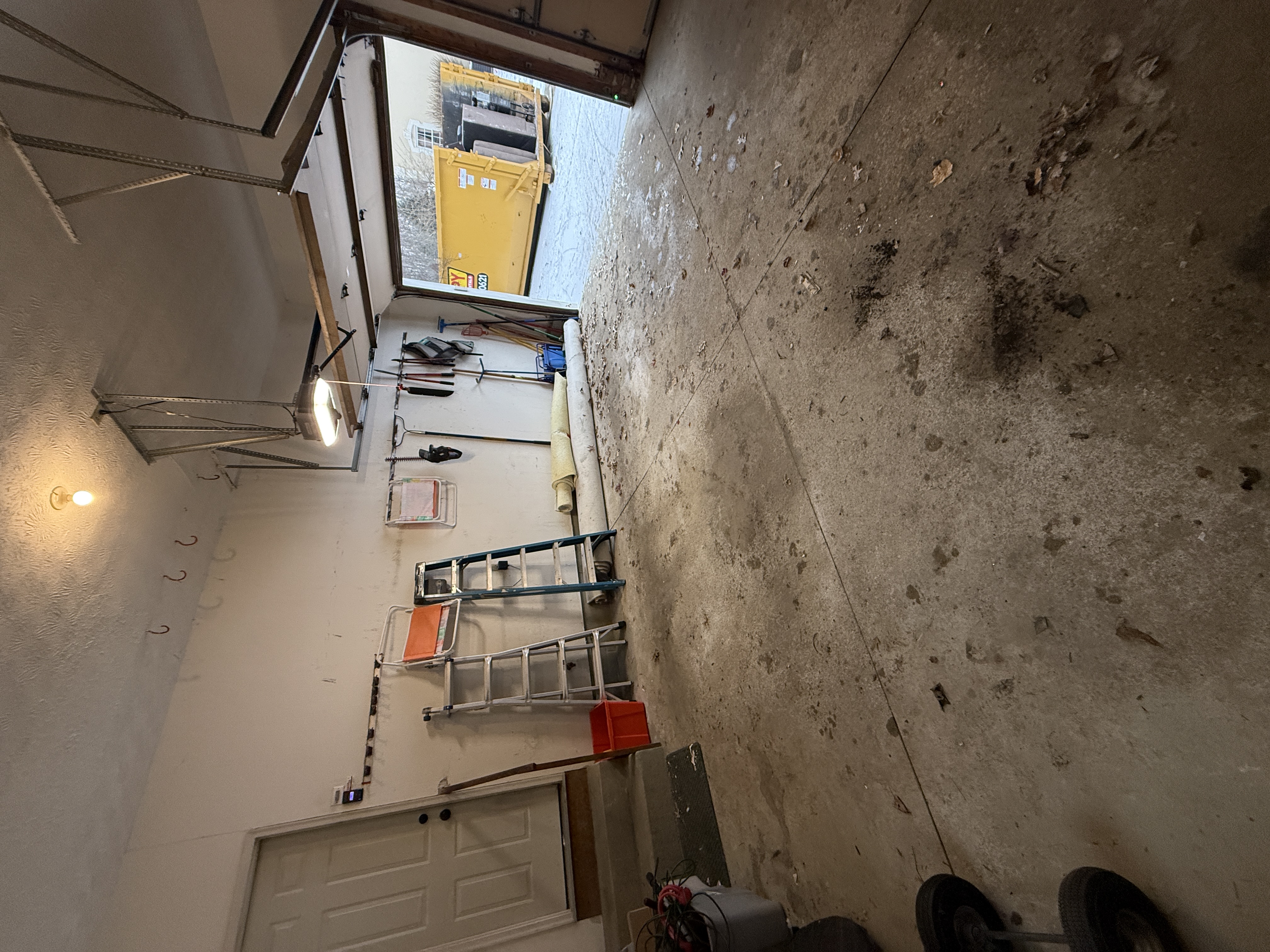 Clean garage after cleanout