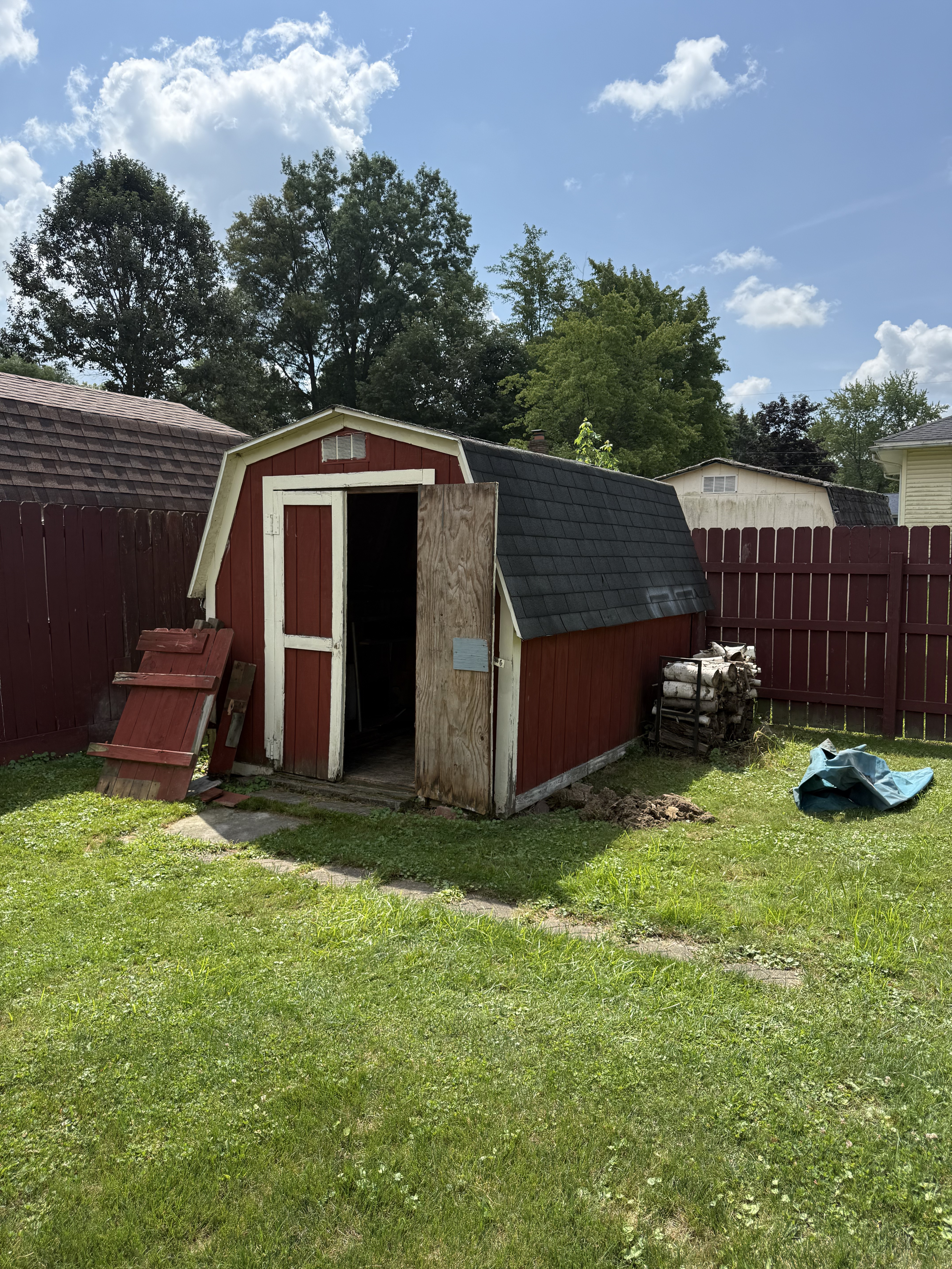 Old shed before demolition